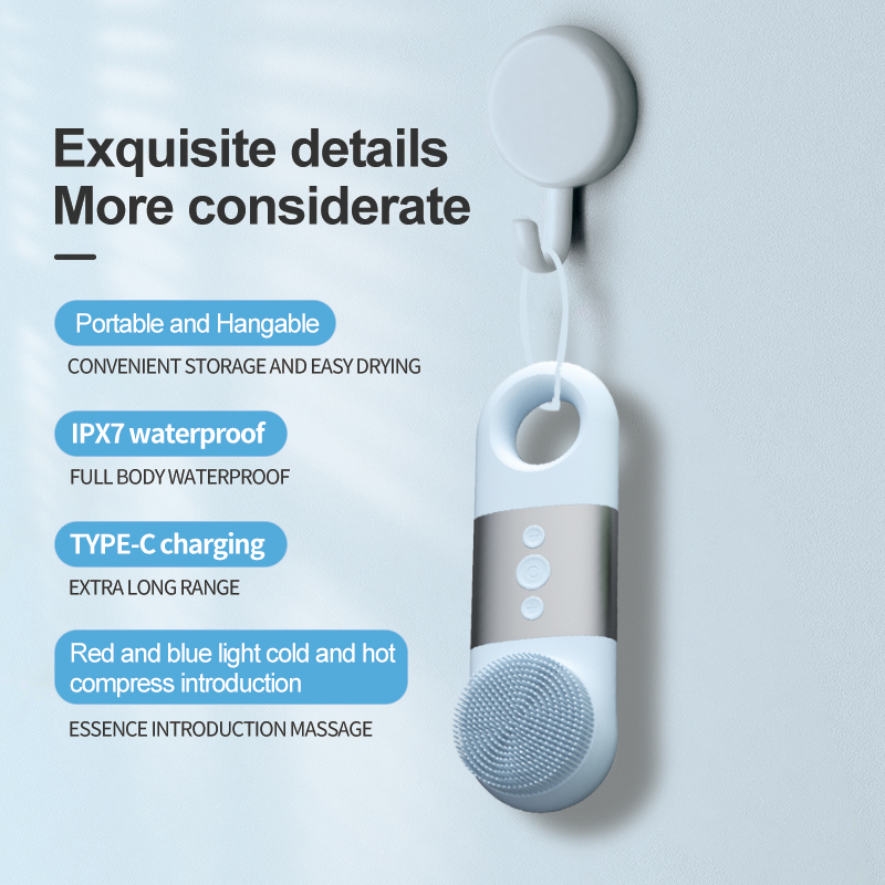 Hot Silicone Face Washing Machine Ultrasonic Vibration Waterproof Facial Cleansing Brush Face Washing Product New
