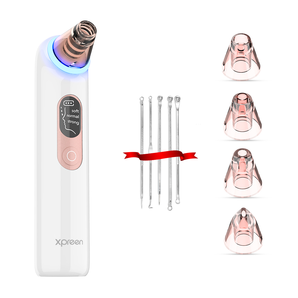 Electric Small Bubble Blackhead Suctioner Vacuum USB Rechargeable Hydro Dermabrasion Facial Water Cycle Blackhead Extractor Tool