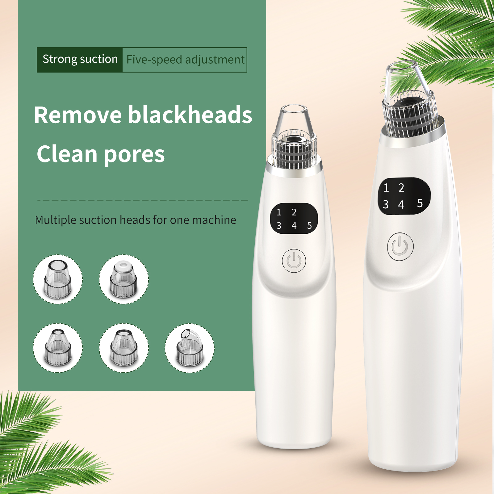 Hot Selling Silicone Hand Held Facial Deep Cleansing Vacuum Black Head Removal Pore Cleaner Rechargeable Beauty Device