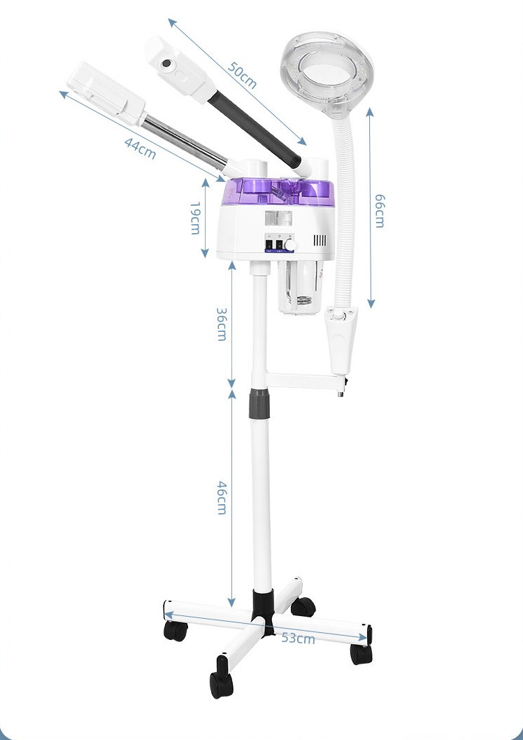 2026 3-in-1 Hot Cold Facial Steamer, Nano Ionic Ozone Steam with 8x Magnifying Lamp for Salon Home Spa