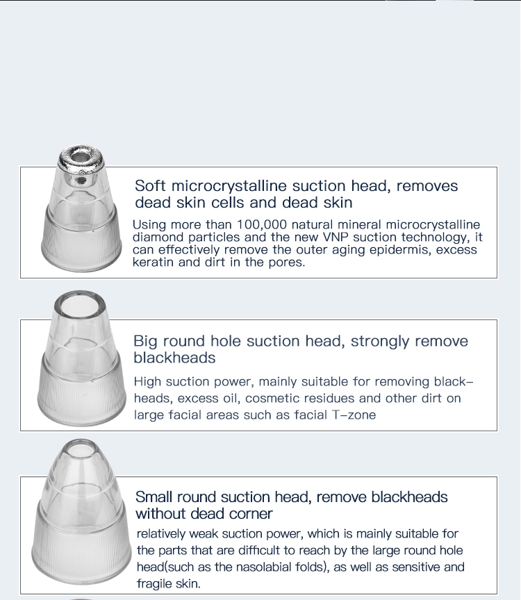 2026 Facial Blackhead Removal Tool Vacuum Device for Acne Treatment Nose Head Application