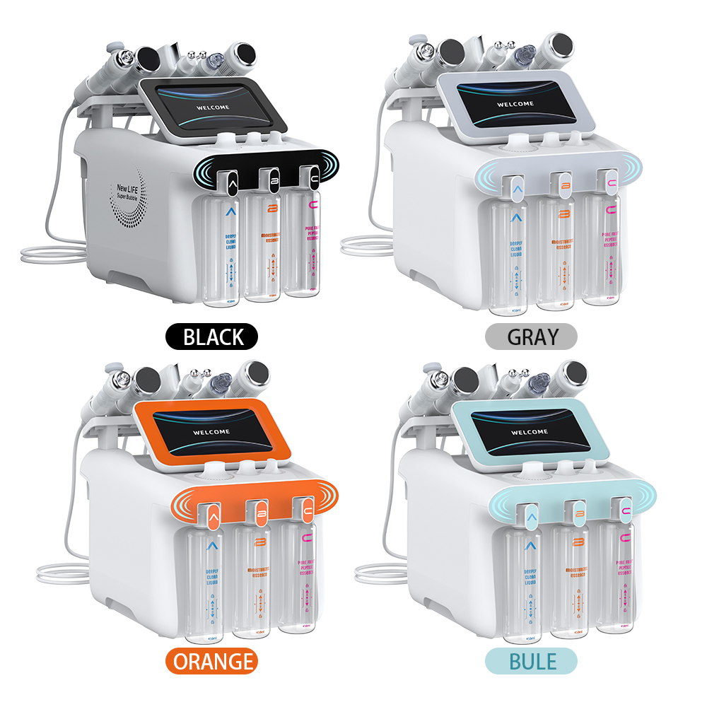 6 In1 Hydra Aqua Facial Hidrofacial Machine Hydrodermabrasion Facial Skin Spa Equipment Hydro Machines Facial Oxygen Jet Peel