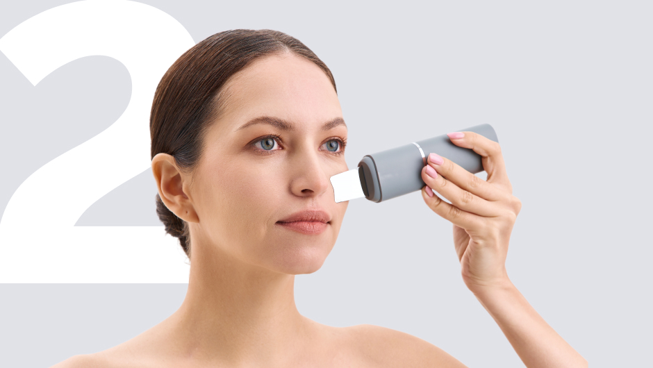 Blackhead Remover Skin Spatula Skin Tightening Toning Lifting Face Beauty Ion Sonic Facial Skin Scrubber Set
