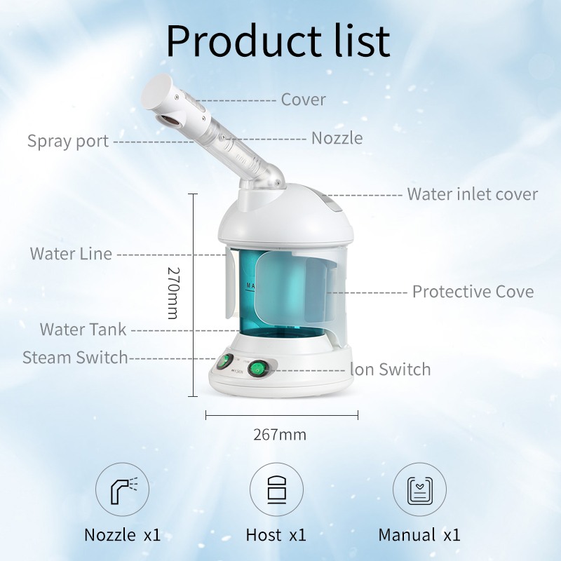 K.SKIN Facial Steamer Professional Electric Ionic Nano Hydration Adjustable Facial Steamer On Home-use Deep Cleansing Steamer