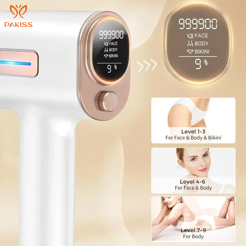Custom Ice Freezing Point Sapphire Ice Cooling Ipl Epilator IGBT 9 Gears Handset Machines Laser Hair Remover Device