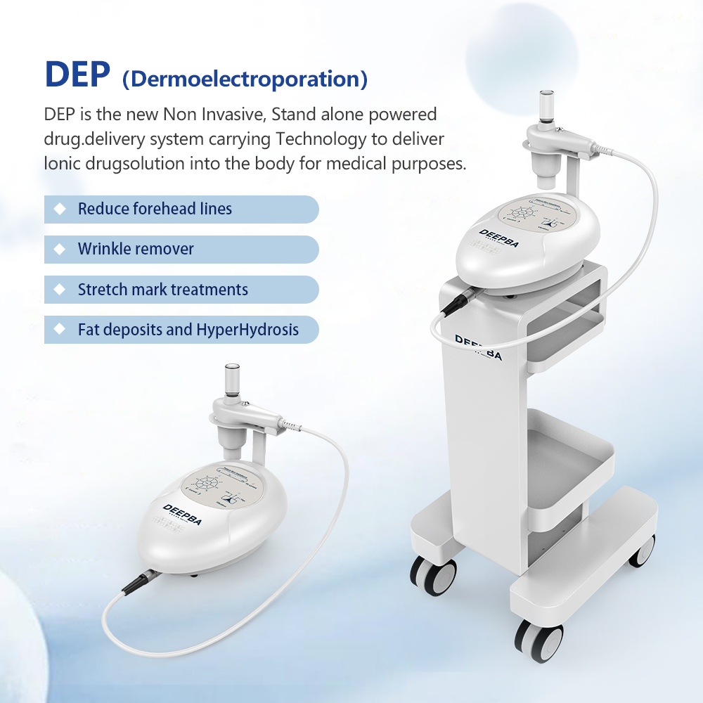Non-invasive Dermo Electro Poration Guided DEEPBA Water Light Moisturizing Face Lifting Ion Vibration Skin Care Machine