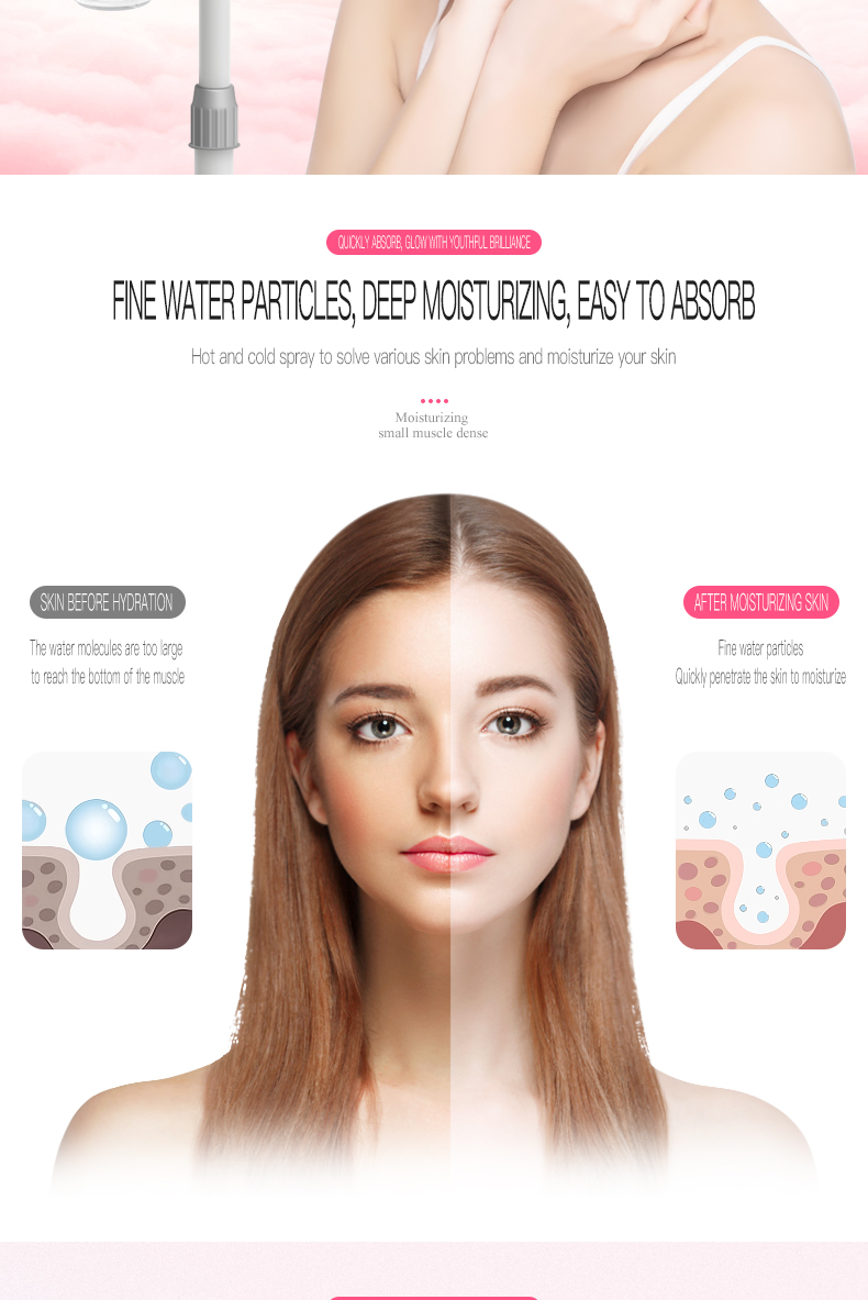 Face Steaming Device 2 in 1 Nano Ionic Hot Professional Spa Luxury Stand Ozone Steam Manual Facial Machine Steamer