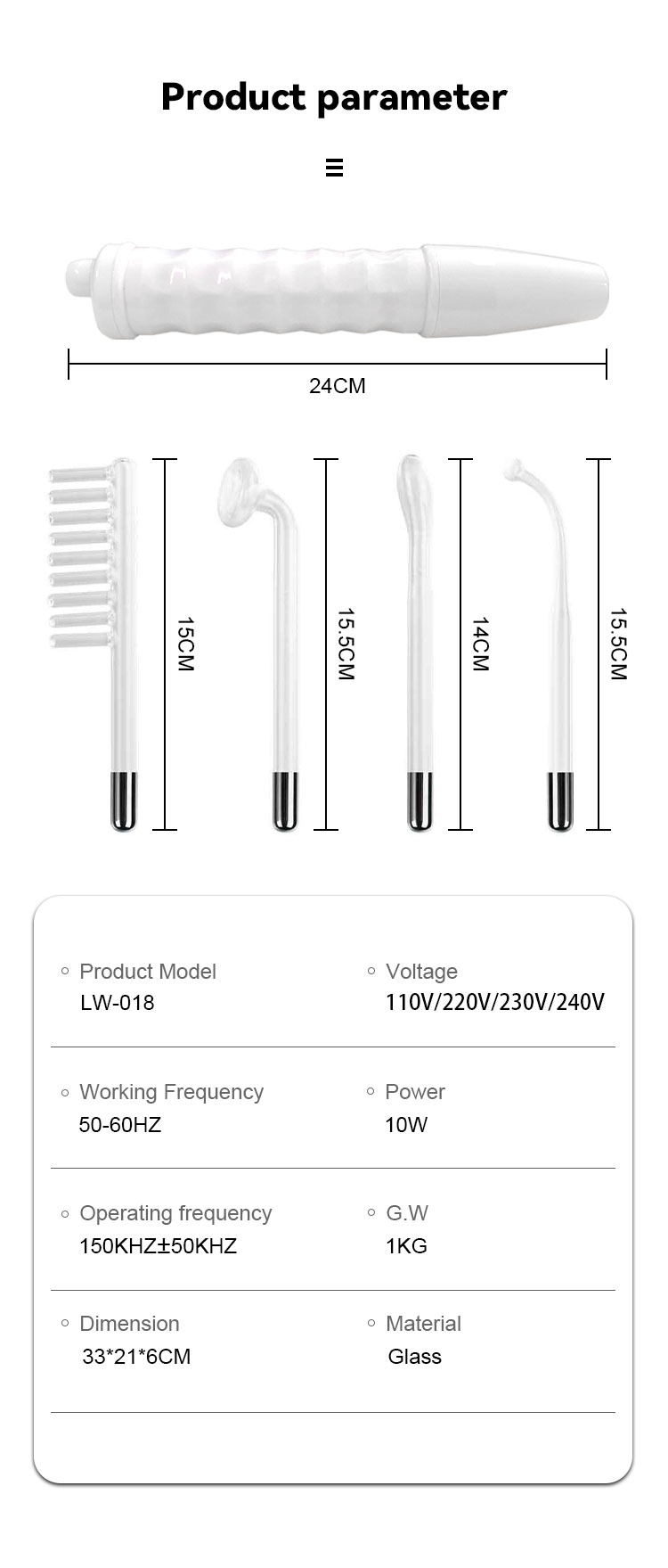 Acne Treatment Electrotherapy Wand