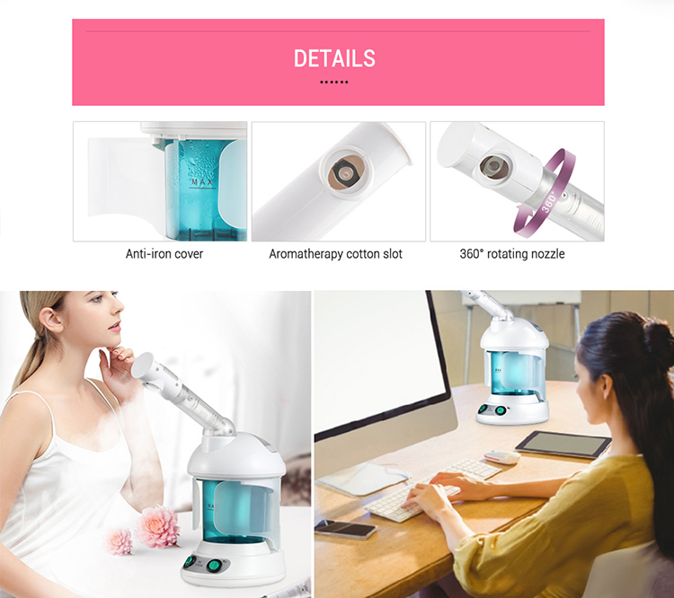 KSKIN Professional Electric Ionic Nano Hydration Portable Facial Steamer On home-use Deep Cleansing Steamer Machine