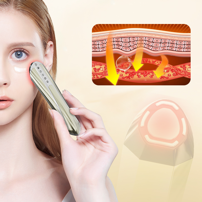 Customize Logo Cordless Warm Compress Eye Massage Wand Portable USB Rechargeable Mini Eye Beauty Massage Stick