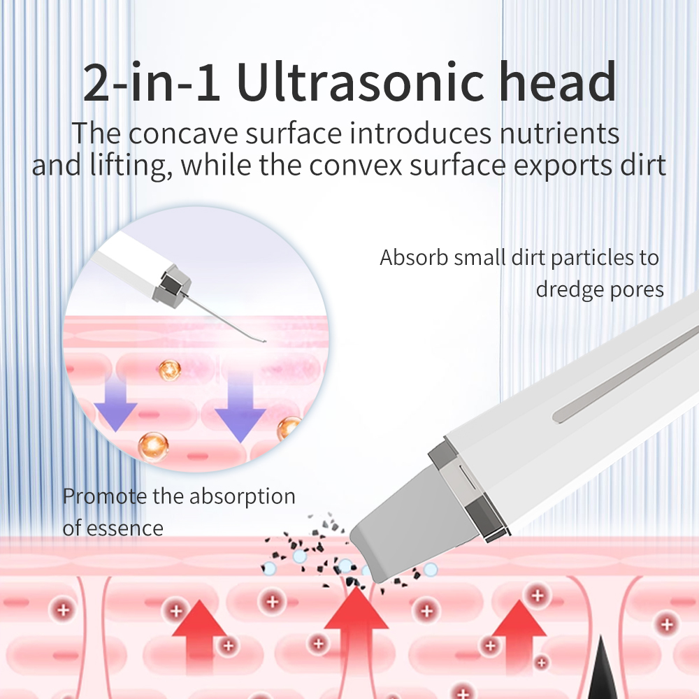 Ultrasonic Skin Scrubber D839 Multi-Mode Facial Cleansing Device For Blackhead Removal, Pore Deep Cleansing &amp; Skin Exfoliation