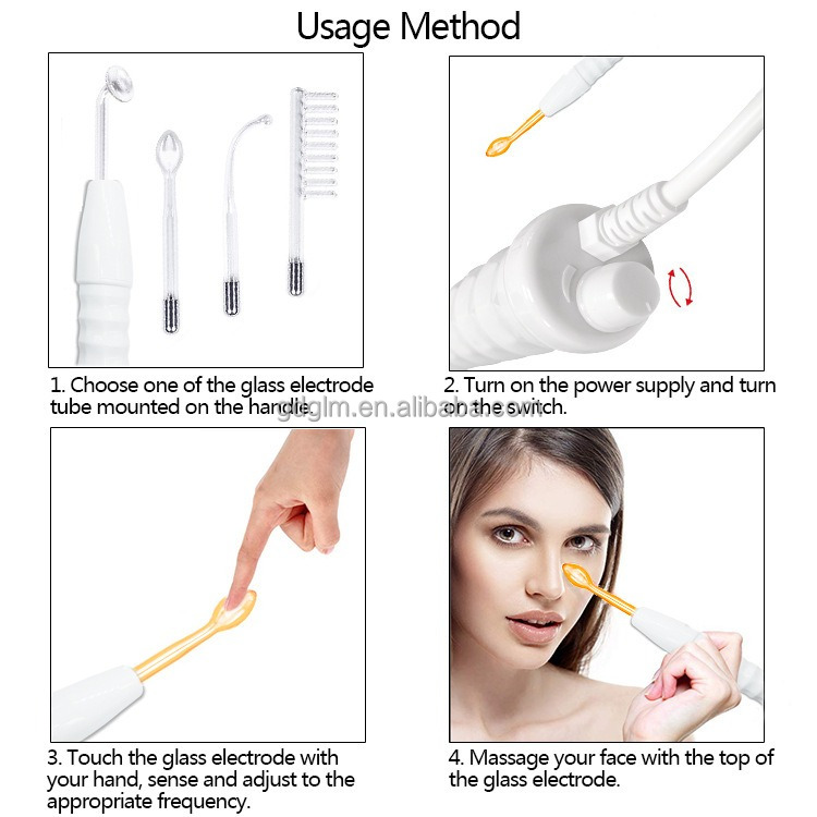 High Frequency Portable Facial Therapy Wand for Home Use Skin Care Acne Treatment