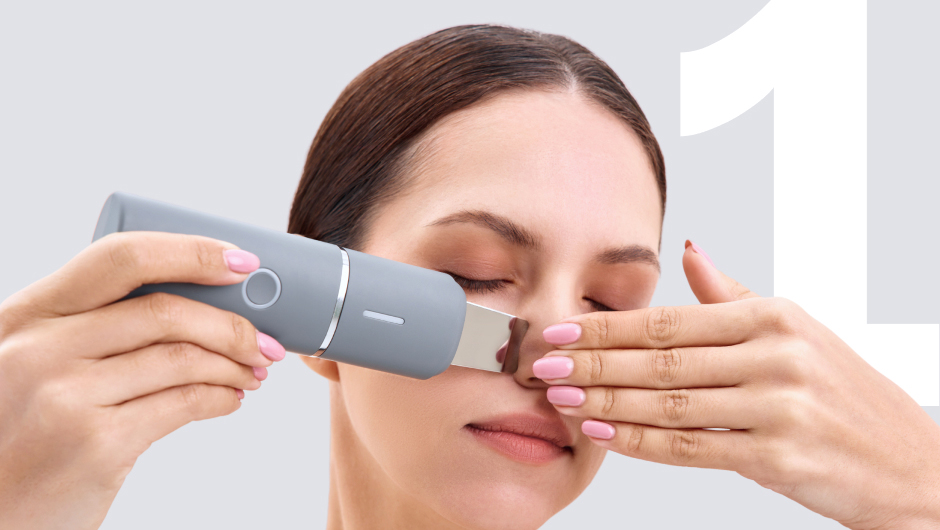 Blackhead Remover Skin Spatula Skin Tightening Toning Lifting Face Beauty Ion Sonic Facial Skin Scrubber Set