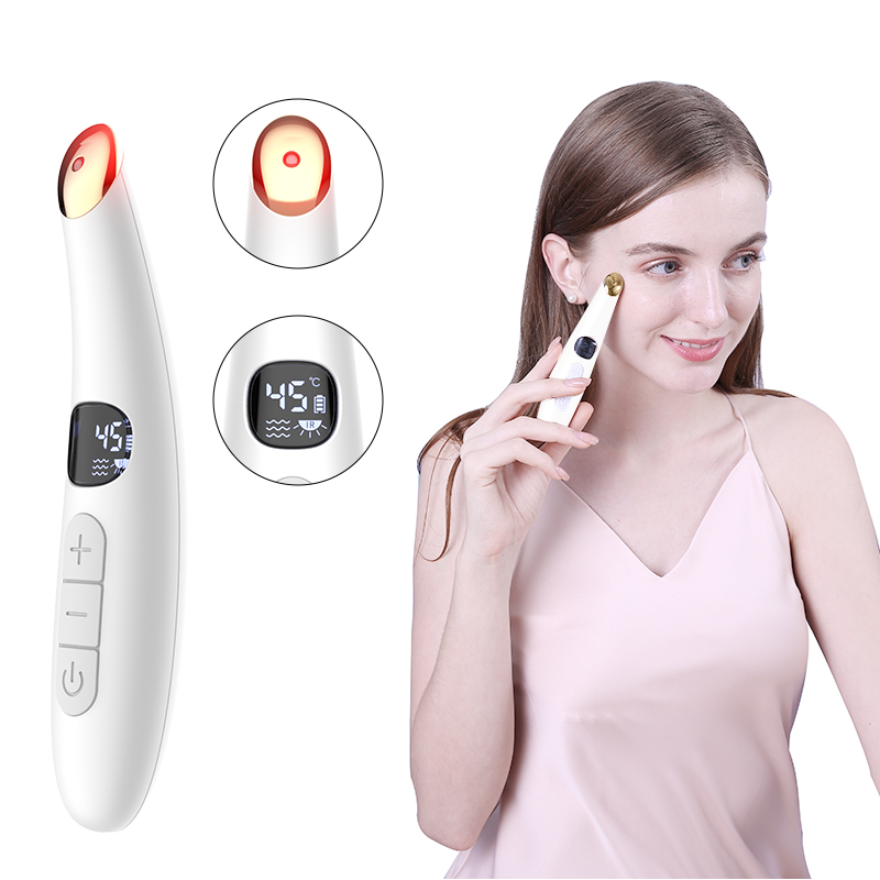 Professional 3-in-1 LED Under Eye Massager Heated Eye Wand For Puffiness &amp; Fine Lines