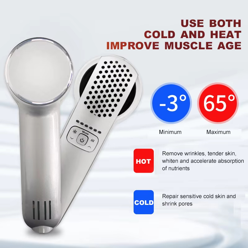 Hot and Cold Face Hammer Vibration Instrument Skin Facial Cryotherapy Care Tool Lifting Warming and Cooling Firming Device