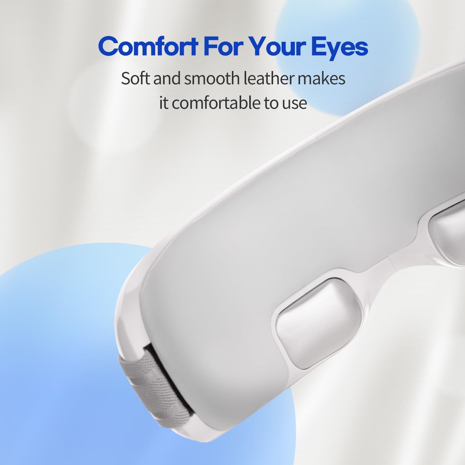 Eye Massager Heat Cooling Smart Bluetooth Air Compression For Migraine Relief Dry Eyes Relaxation Strain 1-Year Shelf Life