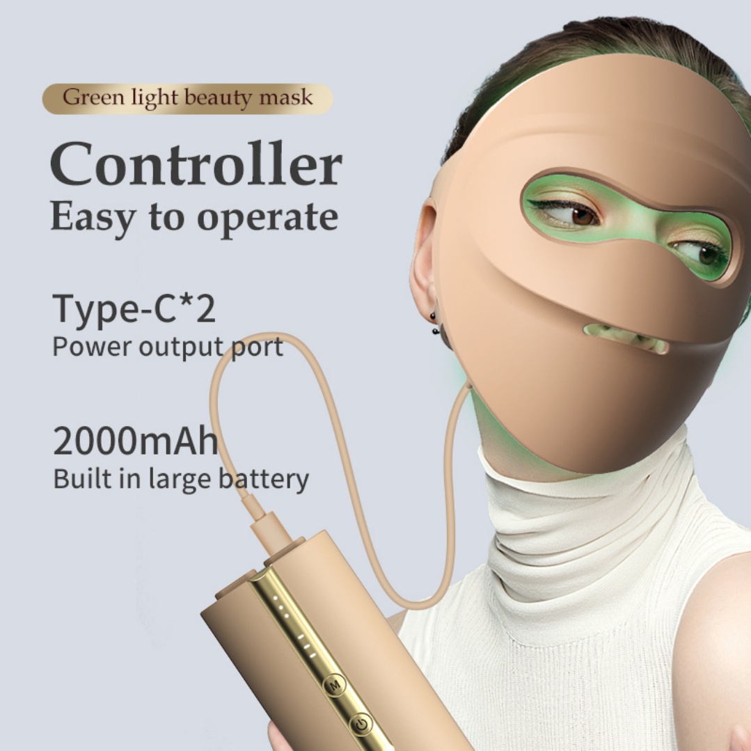 New 3D Silicone Full Face LED Red Light Facial Mask Photon Rejuvenation Instrument Face Anti Aging Face &amp; Neck Massager