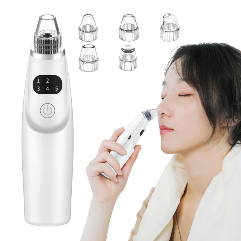 Hot Selling Silicone Hand Held Facial Deep Cleansing Vacuum Black Head Removal Pore Cleaner Rechargeable Beauty Device