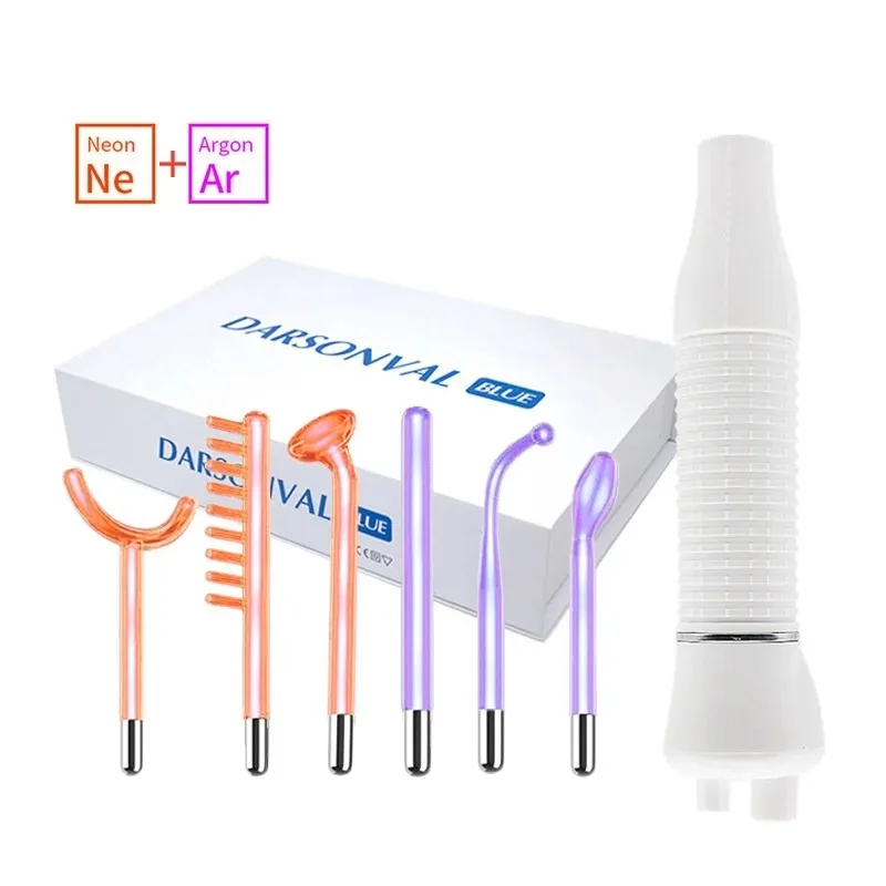 Hot Sell High Frequency Facial Machine Electrotherapy Wand Neon + Argon Wands Remove Wrinkles Inflammation Acne Skin Care Device