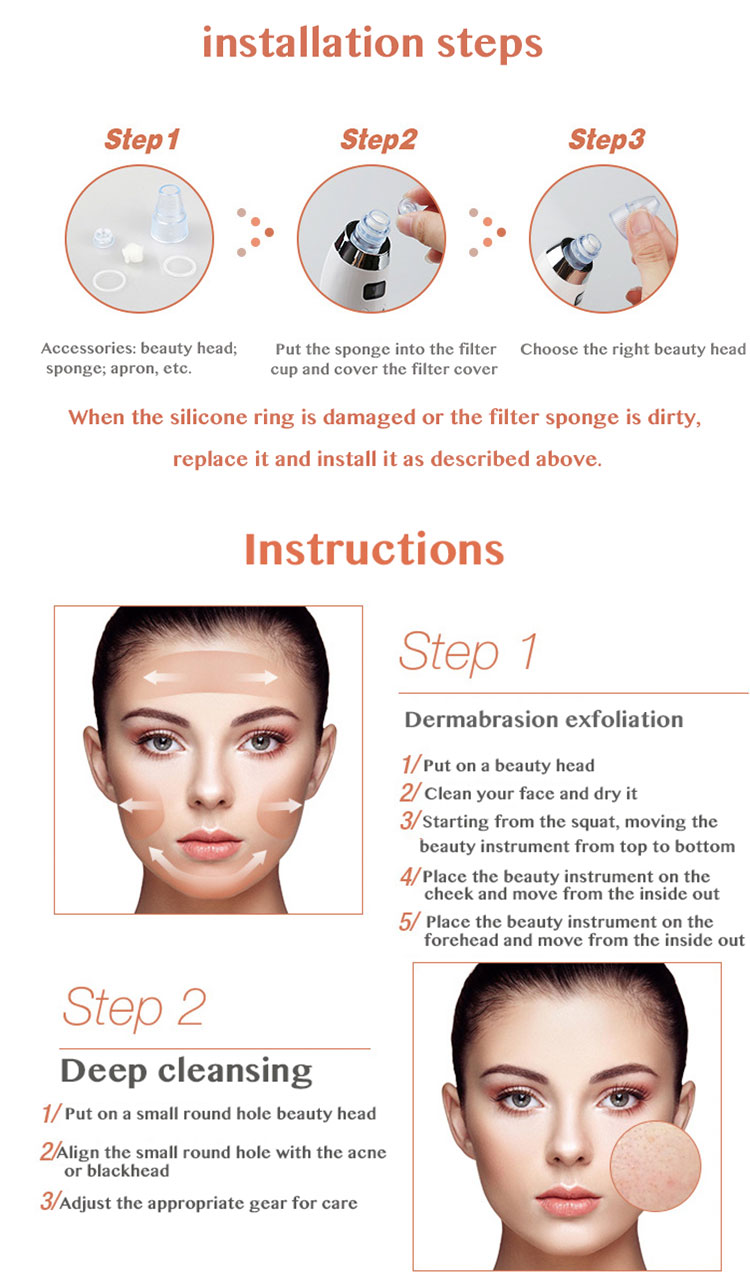 Comedo suction beauty machine function 5