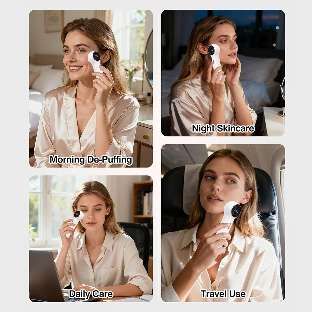 USB Handheld Stainless Steel Multifunction Face Ice Spot Hot Cool Cold Massage Beauty Care Device CE Certification for Skin