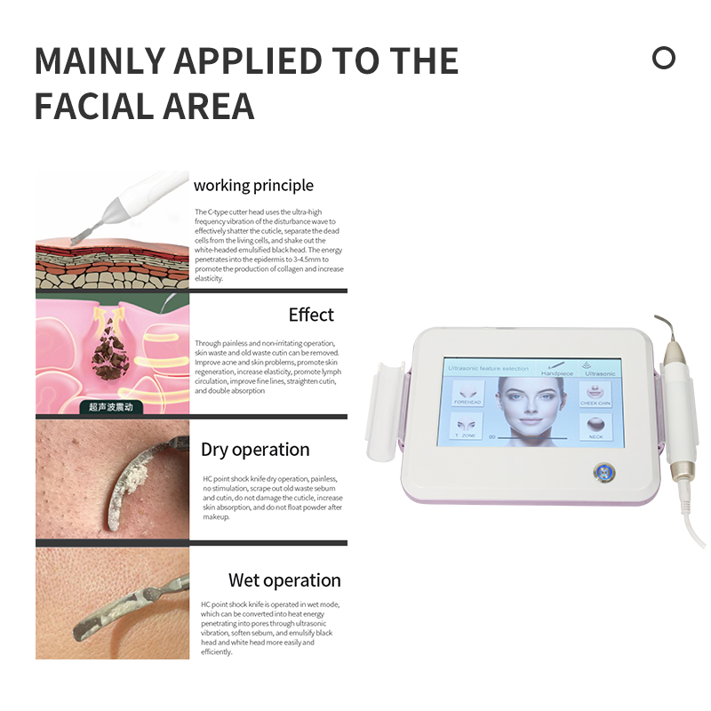 Newly Developed Deep Cleansing Beauty Device Exfoliating Blackhead And Acne Knife Scrubber Targets Clogged Pores On Face Nose