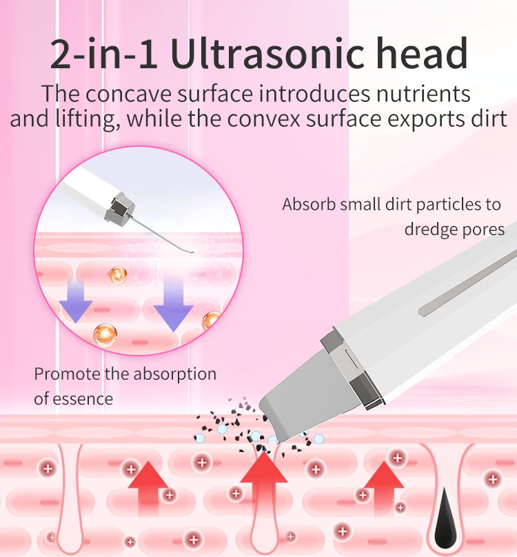 Portable Gold &amp; ABS Facial Scraper Deep Cleansing Blackhead Remover and Pore Cleaner for Face and Nose Skin Rejuvenation