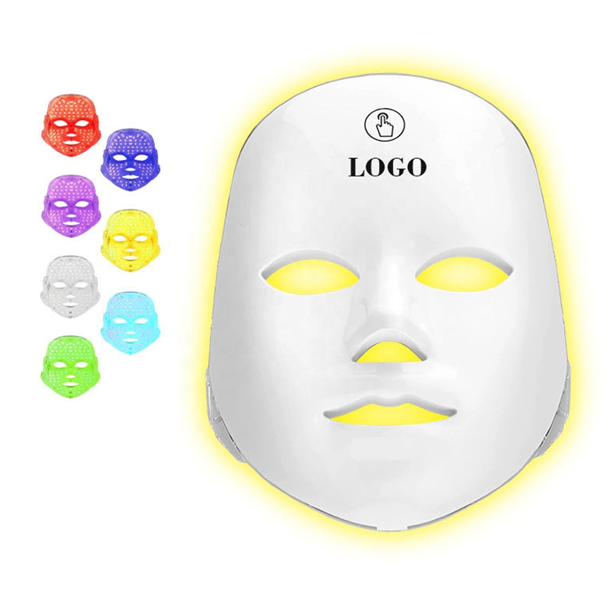 OEM ODM 7 Color LED Photon Mask Wireless Rechargeable Facial Massager Anti Wrinkle Skin Lifting Beauty Equipment
