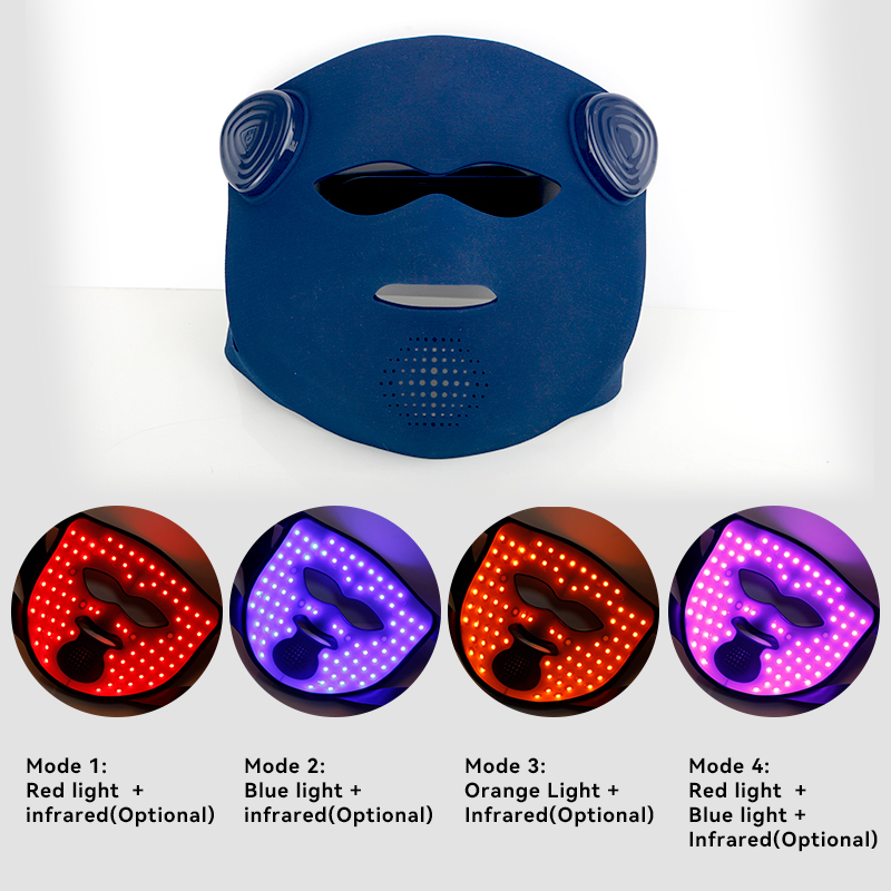 3D 5D Wireless LED Face &amp; Neck Mask With 232 LEDs 830nm Red Light Photon Therapy For Home Use