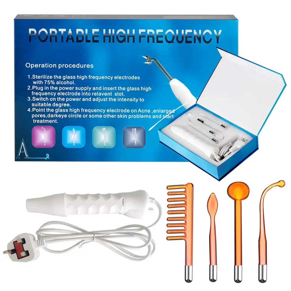 Beauty Skin AcneTreatment Facial Wand Hot Sell High Frequency Facial Machine Electrotherapy Wand
