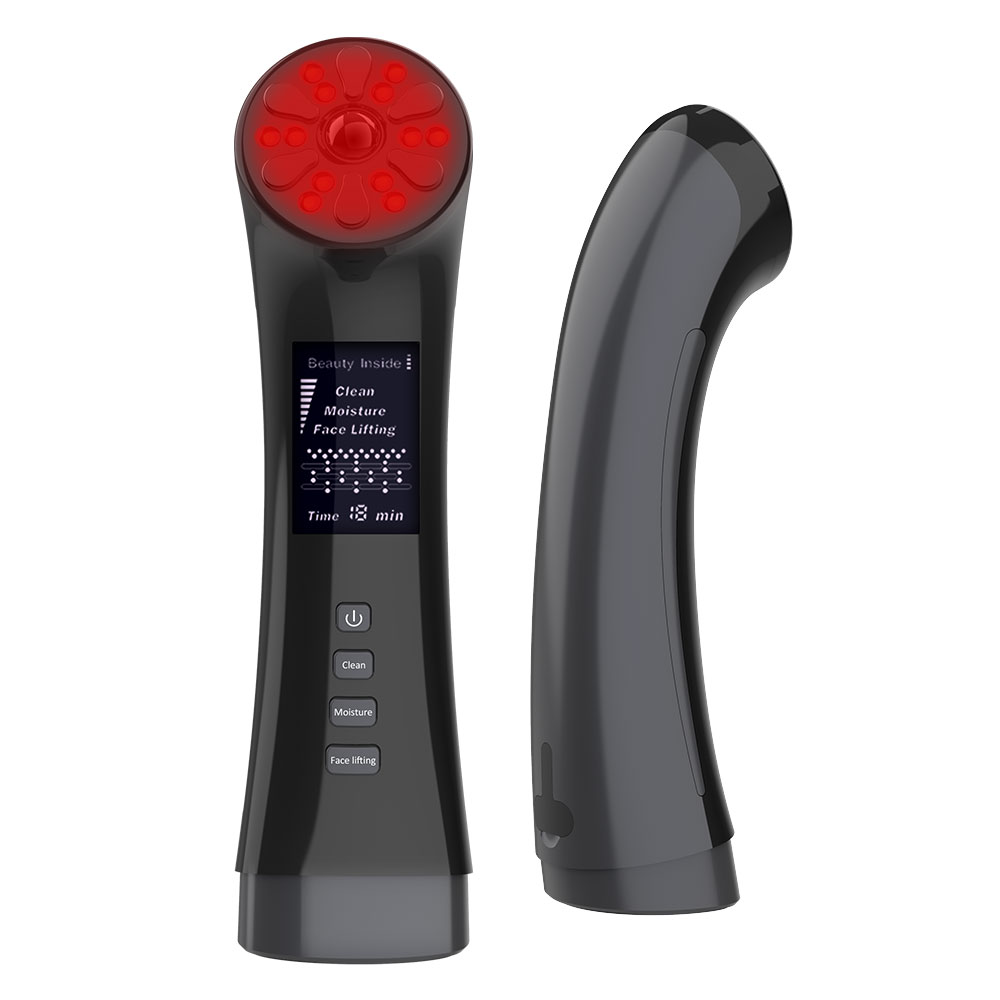 4-in-1 Facial Massager for Face &amp; Neck Skin Rejuvenation Lifting &amp; Tightening Reduces Wrinkles &amp; Puffiness Enhances Infusion