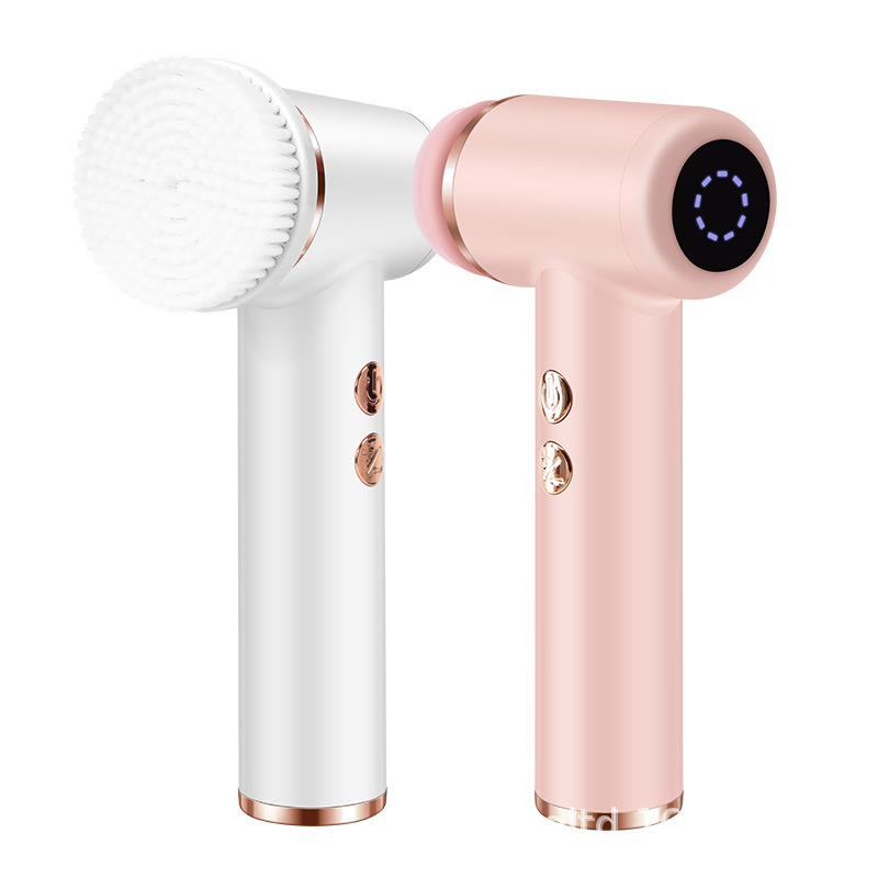 Deep Cleansing Silicone Vibration Facial Brush Pore Cleaner Electric Face Scrubber Exfoliating Sonic Vibration Massage Home Use