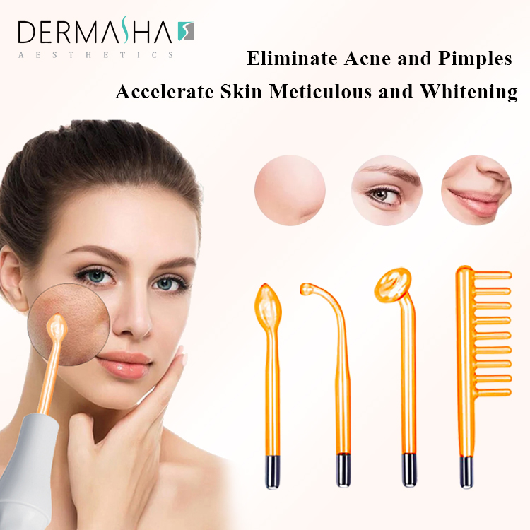 High Frequency Beauty Equipment Skin Acne Scar Removal Wand Portable Facial Skin Care Wrinkle Reducing Electrotherapy Machine