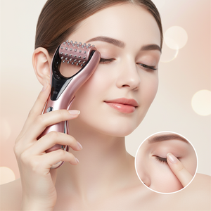 High Quality Safe Reusable EMS Facial Roller Microcurrent Face Massager Red Light Therapy Beauty Device ABS Roller for Face