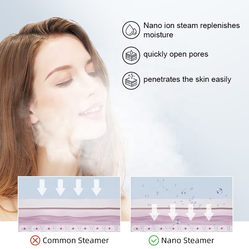 Professional Beauty Personal Care Face Steamer Sprayer Face Humidifier Portable Nano Ionic Sauna Facial Steamer