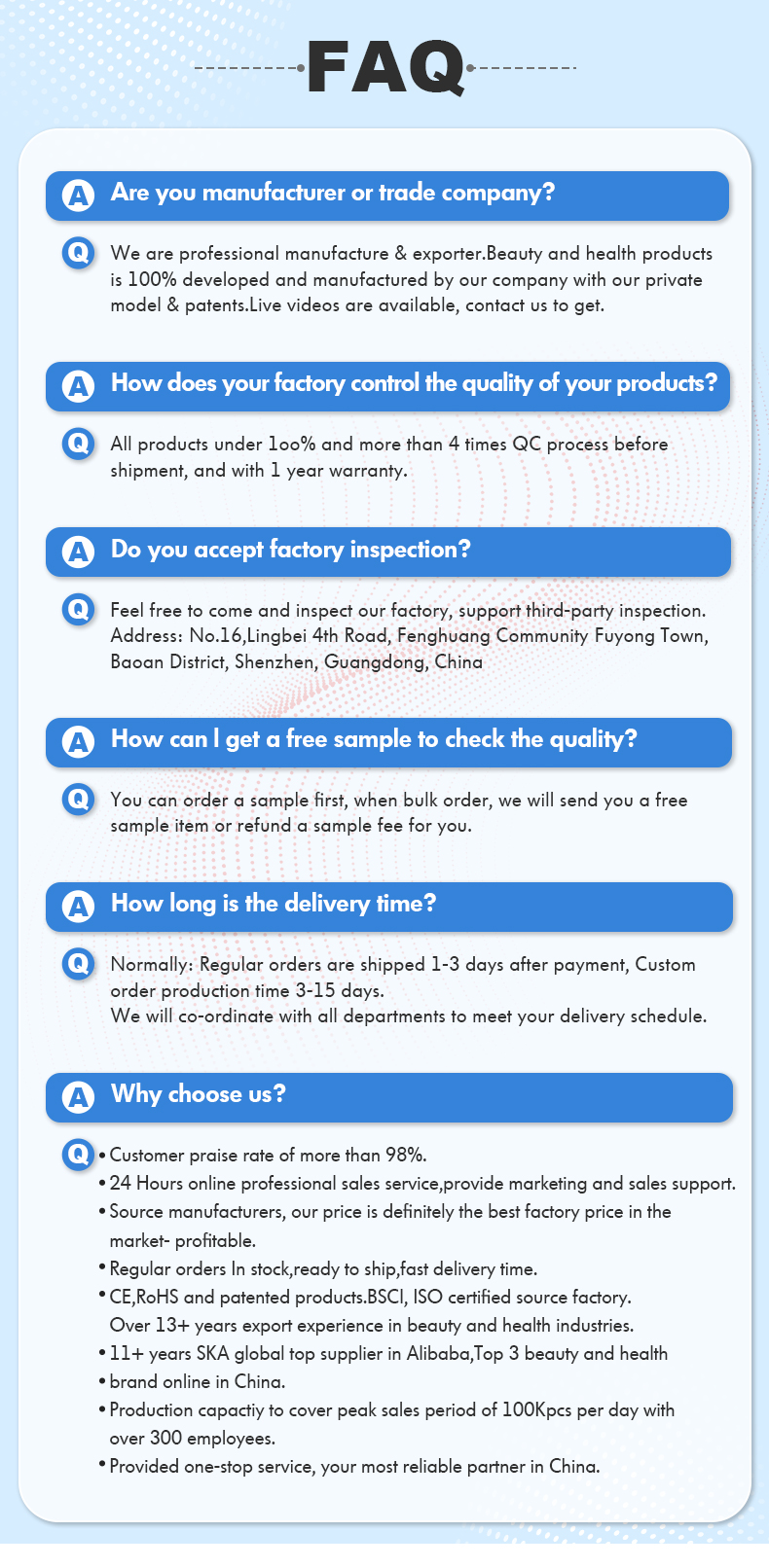 Factory Quality Assurance