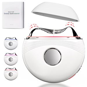 Heat &amp; Cold Electric Guasha LED Blue Red Purple Light Face &amp; Neck Massager Facial Care Device
