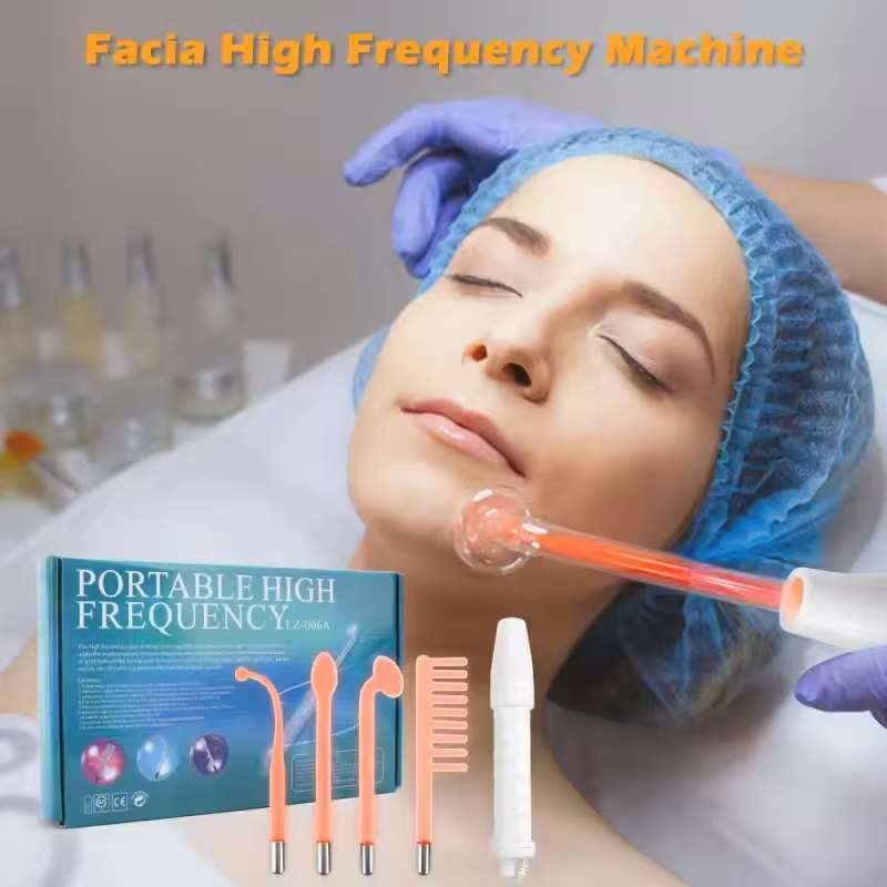 4 in 1 Handheld Portable High Frequency Facial Therapy Wand Acne Treatment Facial Device