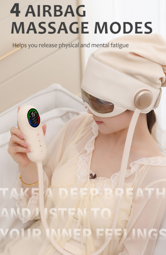 New Electric Thermal Air Pressure Head Massager Hot Sale Sleep Aid Relief Relaxing Apparatus Smart Silicone Eye Massager