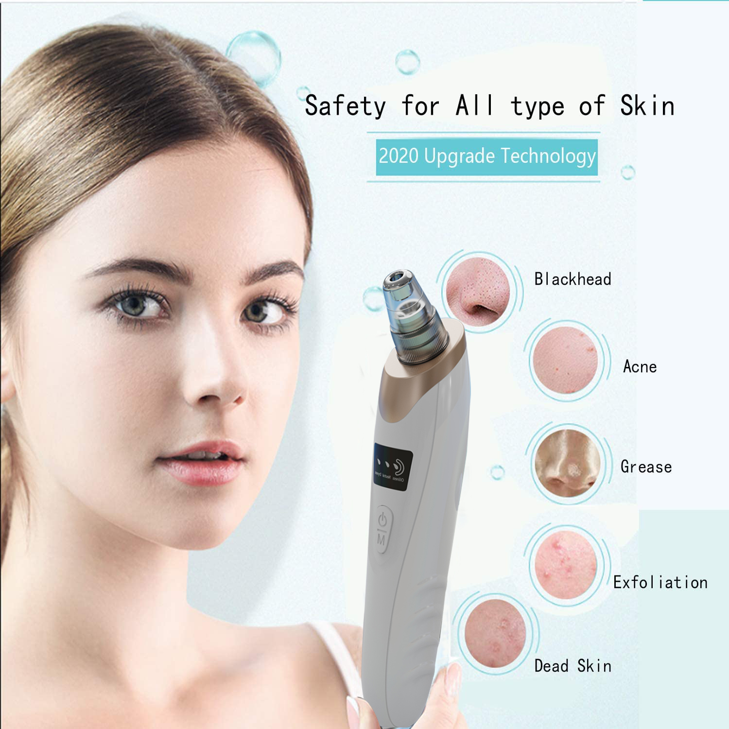 Facial Nose Pore Cleaner Remover Tool Electric Suction Vacuum Blackhead Remover For Blackheads Acne Blemishies Pimples Remove