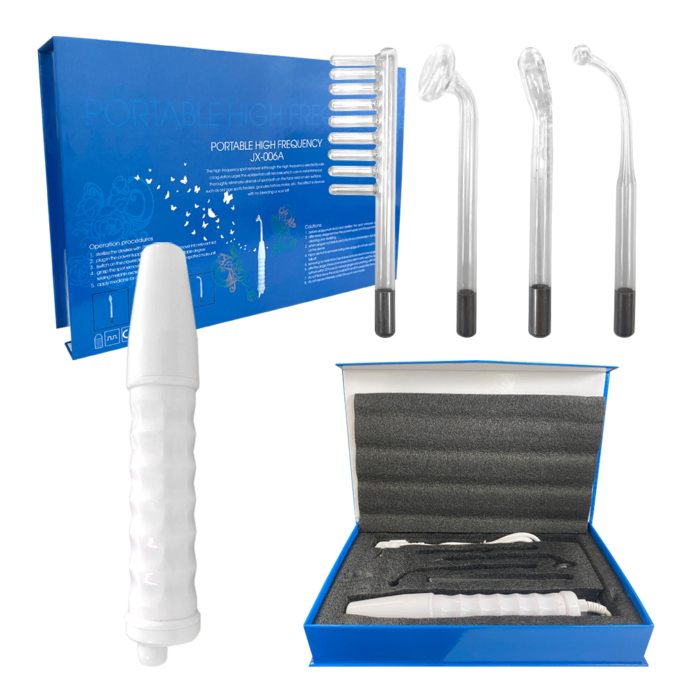 Plug-in Hand Held High Frequency Facial Wand CE Certified 4 Working Handles Multi-Voltage (US/IT/AU/CN) Skin Rejuvenation Acne