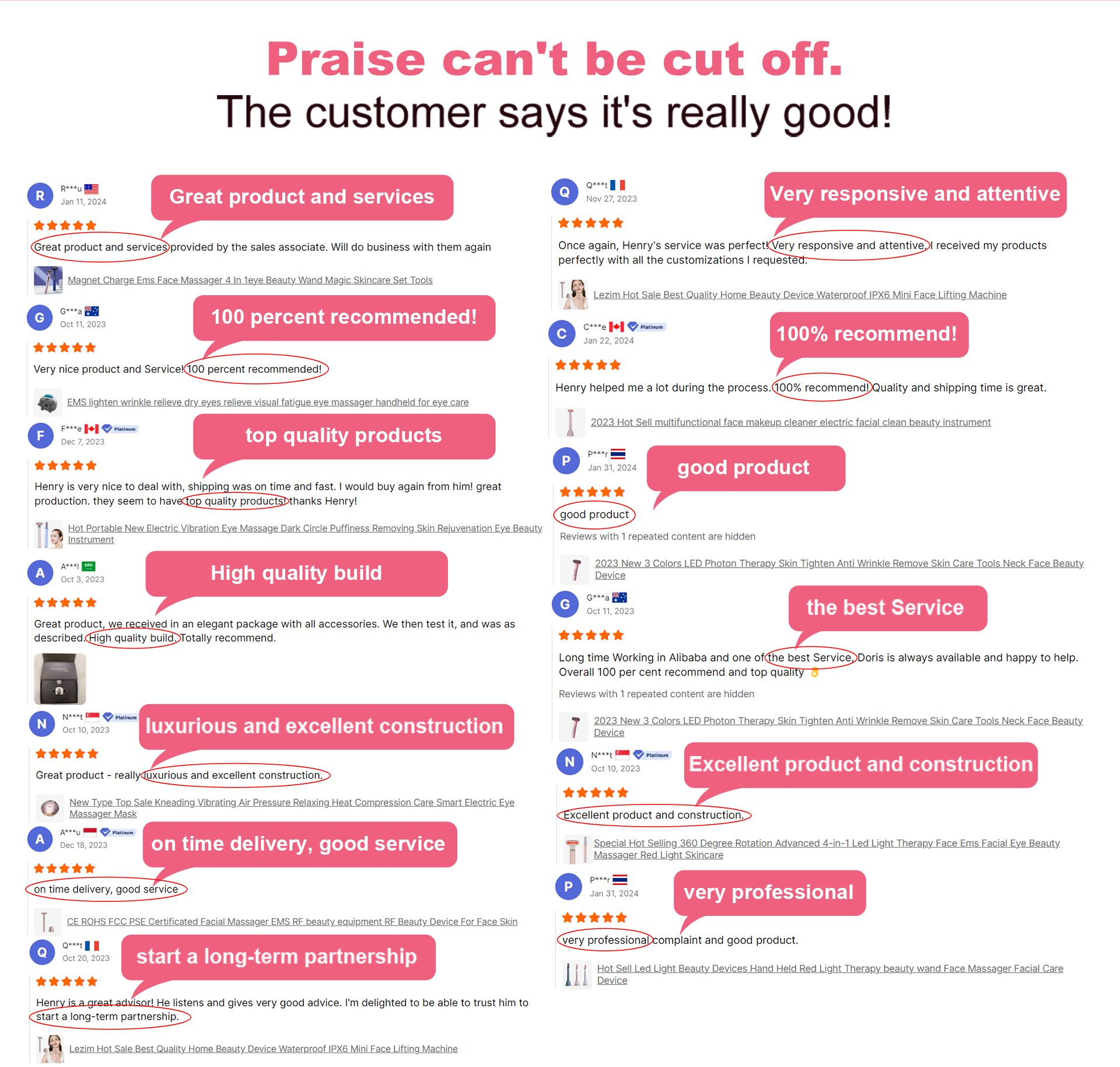 Happy Customer Reviews
