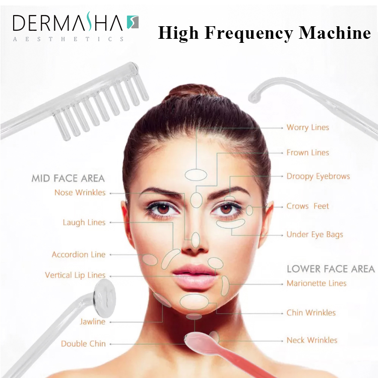 High Frequency Beauty Equipment Skin Acne Scar Removal Wand Portable Facial Skin Care Wrinkle Reducing Electrotherapy Machine