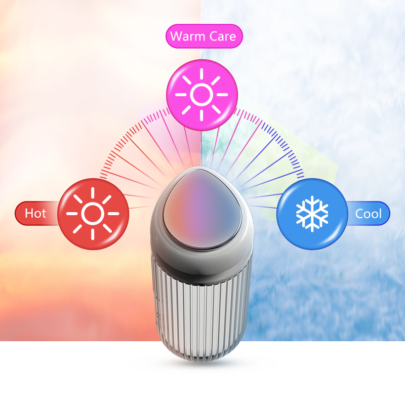 Positive Negative Ion Beauty Apparatus Home Use Cool Warm Vibration Facial Massage Beauty Appliance