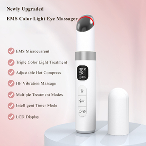 Professional 4-in-1 EMS Heated Eye Massager Wand Rechargeable Vibration Face Lips Massage Pen for Lifting &amp; Dark Circle Removal