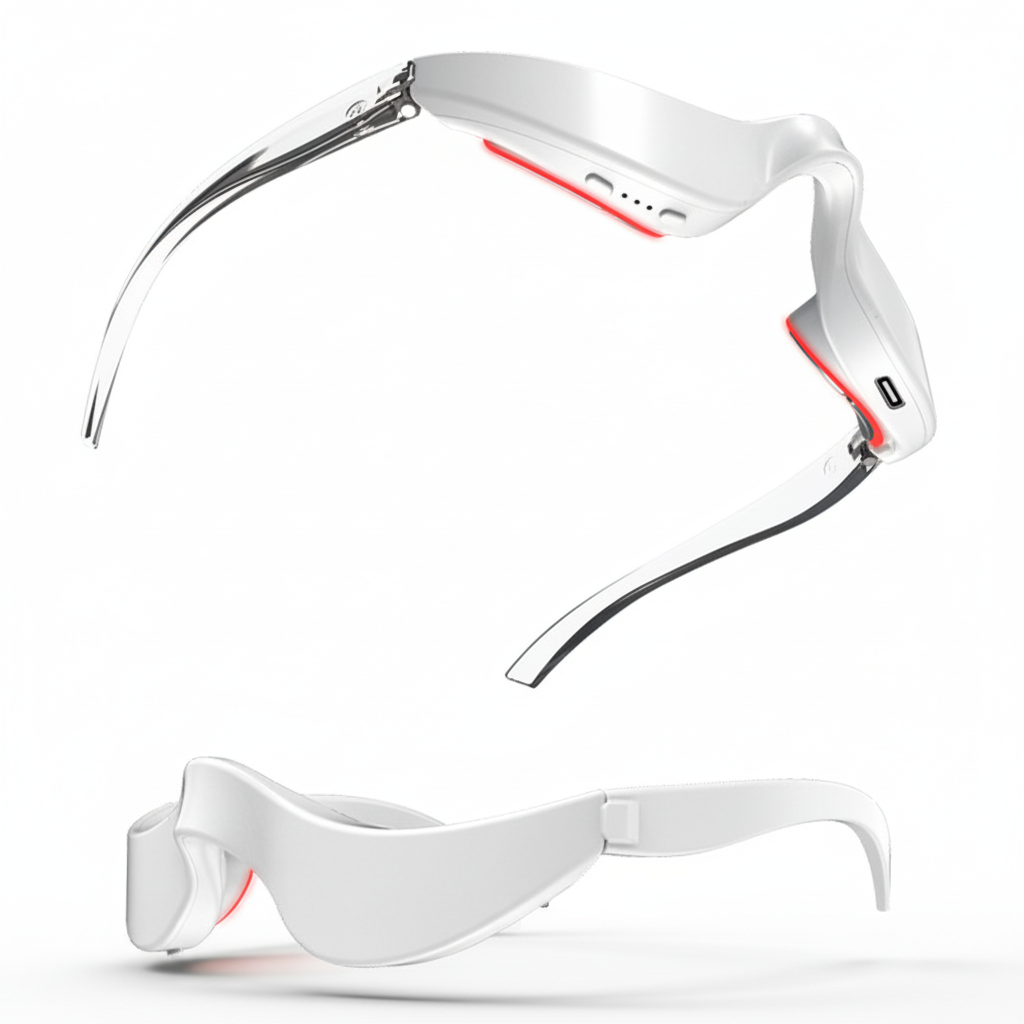 Electric Eye Massager Glasses EMS Technology Under Eye Massager Rechargeable Eye Mask Removing Dark Circles Smoothing Wrinkled