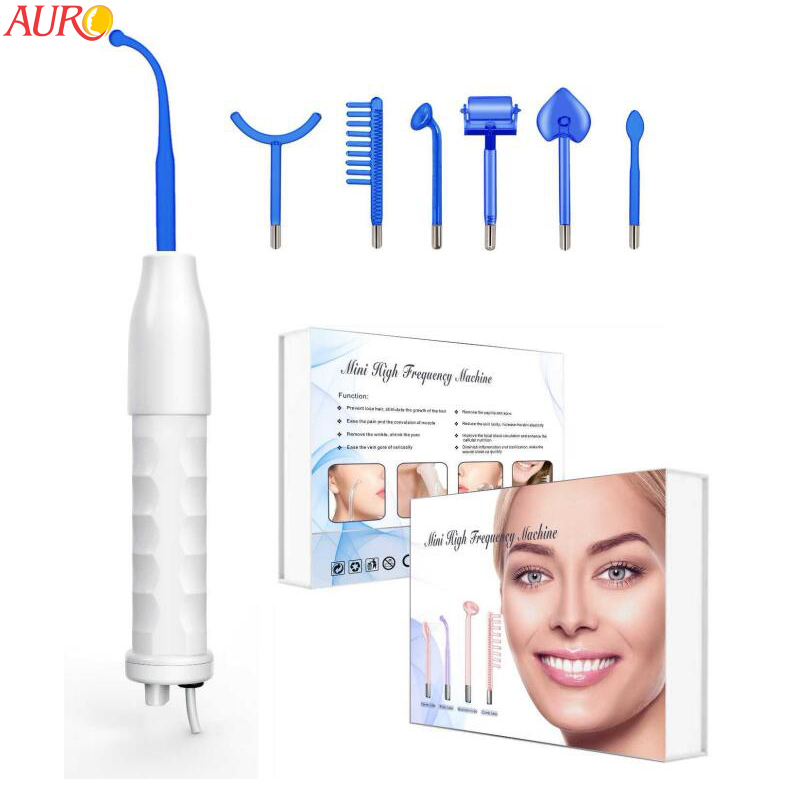 7 in 1 High Frequency Wand Facial Pore Cleaning Acne Treatment Anti Wrinkle Hair Care Handheld Beauty Device