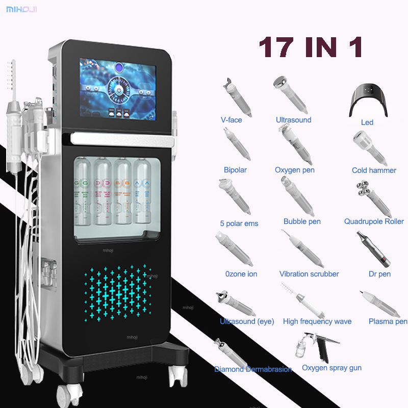 Multifunctional Hydro Facial Machine Blackhead Removal 17 In 1 Hydra Machine Skin Care Hydrodermabrasion Facial Machine