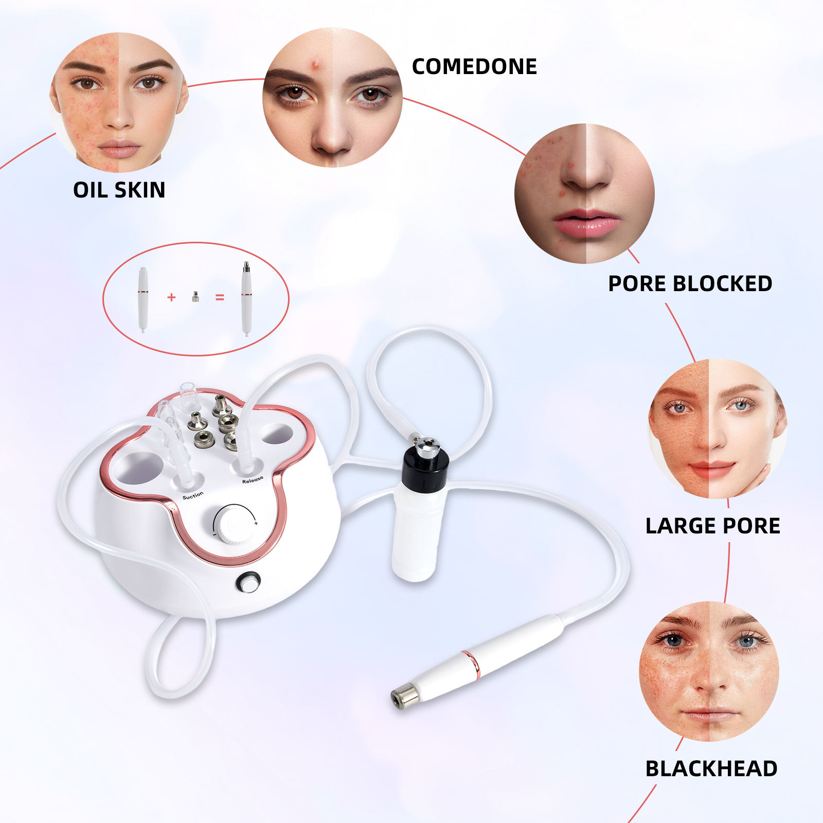 Professional Diamond Microdermabrasion Machine for Face &amp; Body Skin Rejuvenation Acne Scar Removal Blackhead Cleaning