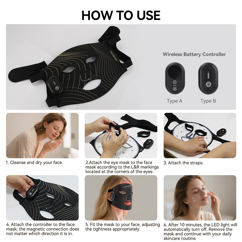 2026 Infrared LED Mask Korean Red Light Therapy Face &amp; Neck Mask High Quality P3.9 LED Module For Acne Home Use Silicone